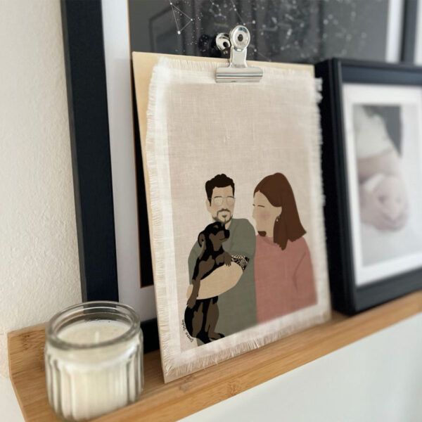 Retrato personalizado en tela