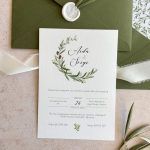 Invitación de boda olivo