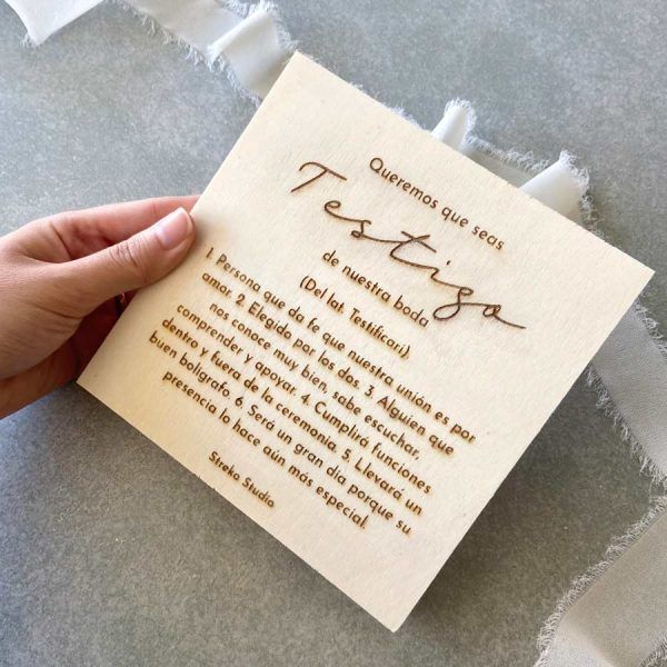 Regalo testigos de boda