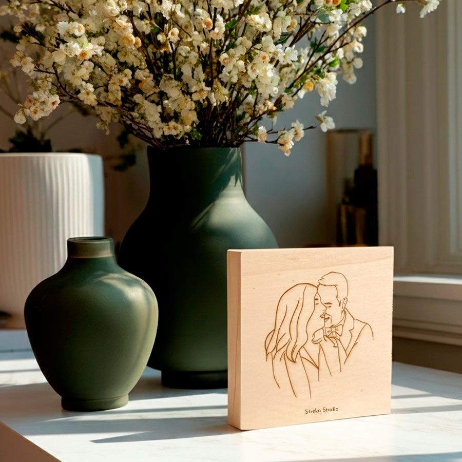 Retrato personalizado en madera