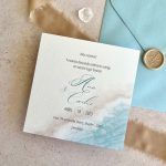 Invitación de boda estilo verano