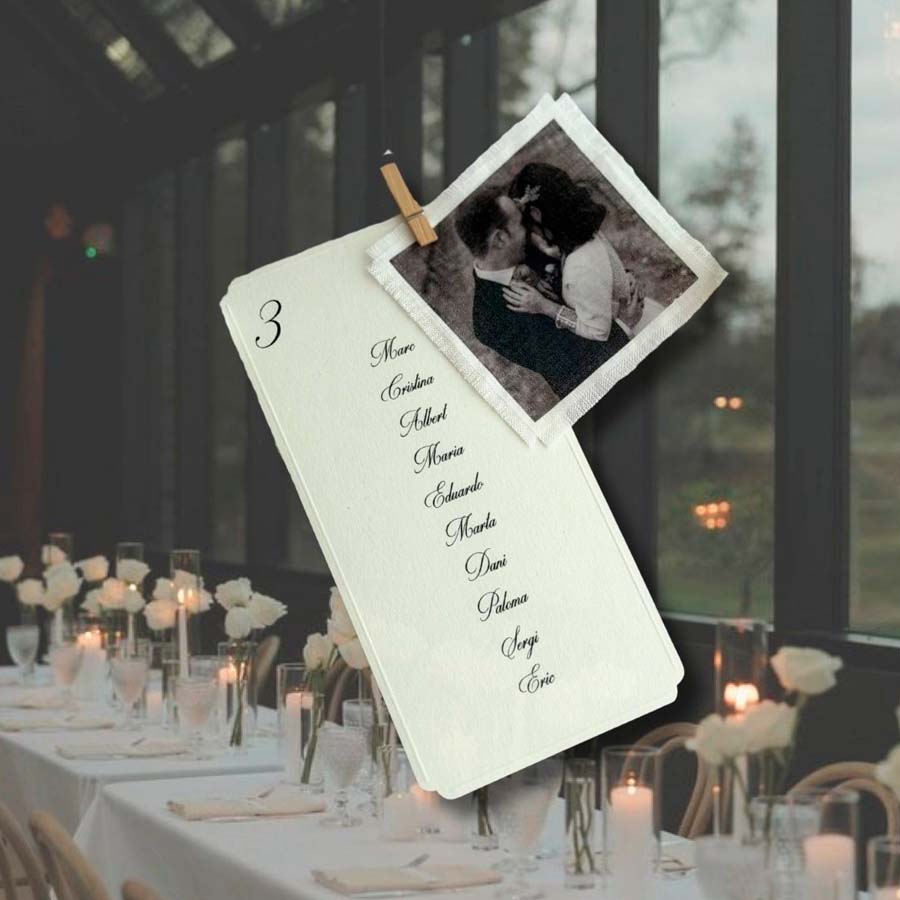 Seating plan en tela