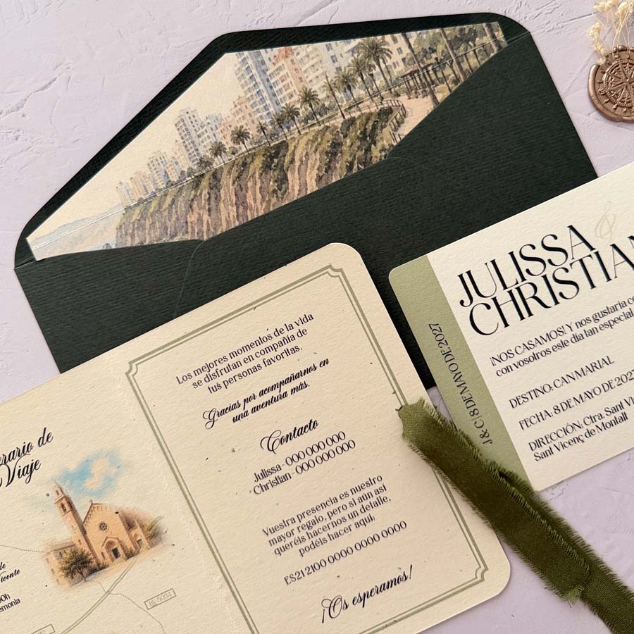 Invitación de boda Passport - Imagen 6