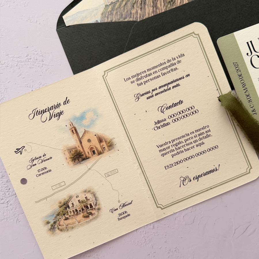 Invitación de boda Passport - Imagen 5