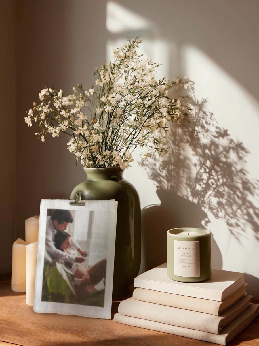 Decoración con revelado en tela