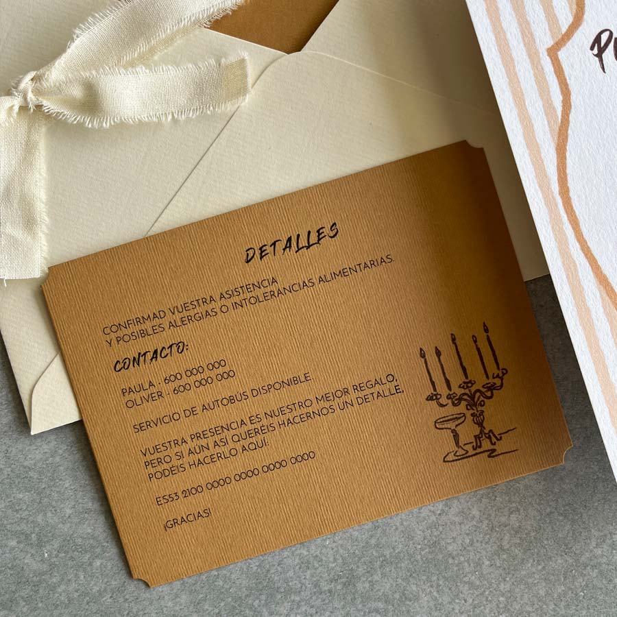 Invitación de boda Arcilla - Imagen 6