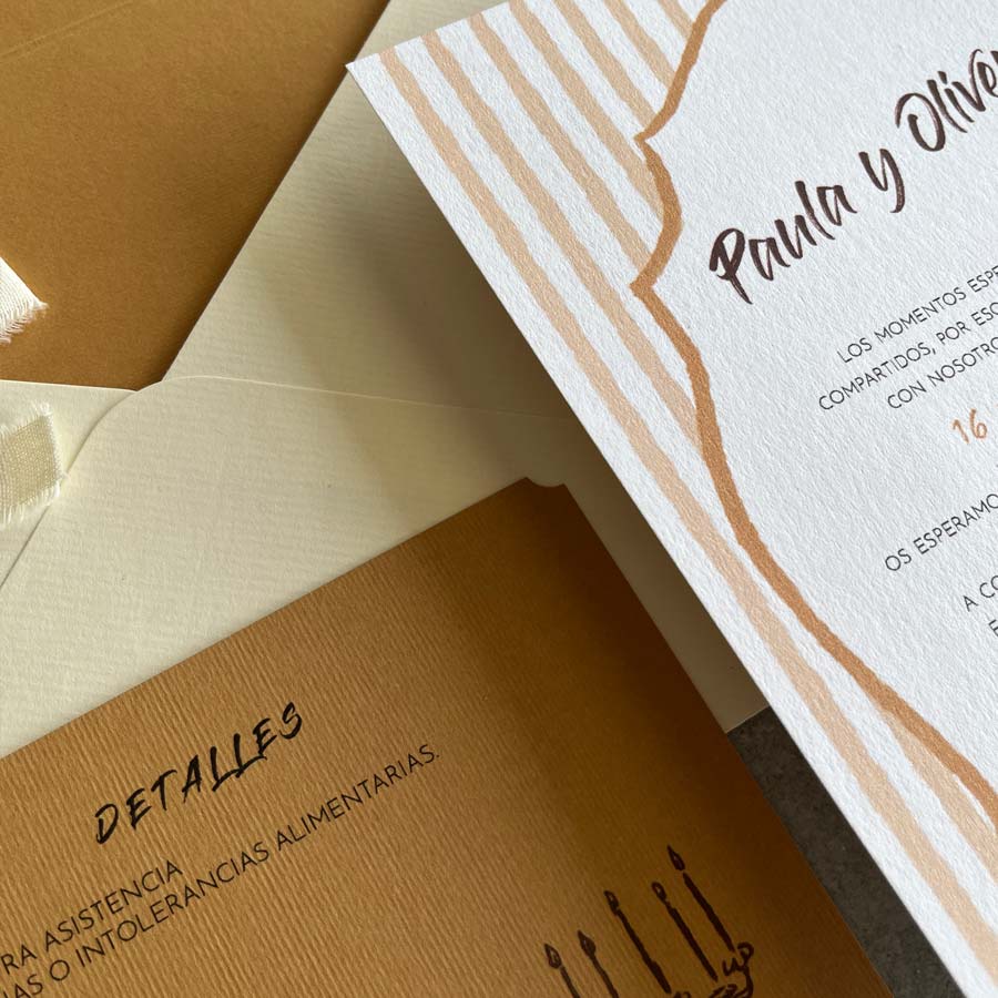 Invitación de boda Arcilla - Imagen 4