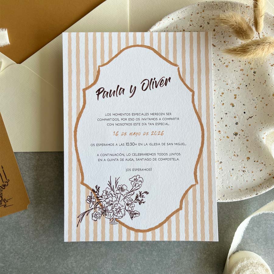 Invitación de boda Arcilla - Imagen 5
