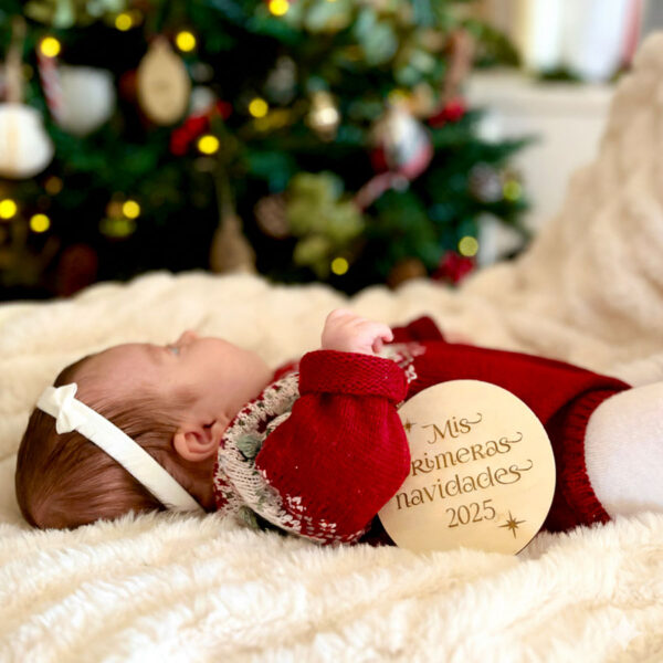 Placa Infantil "Primera Navidad"