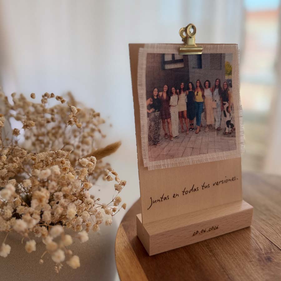Revelado en tela con placa personalizada - Imagen 4