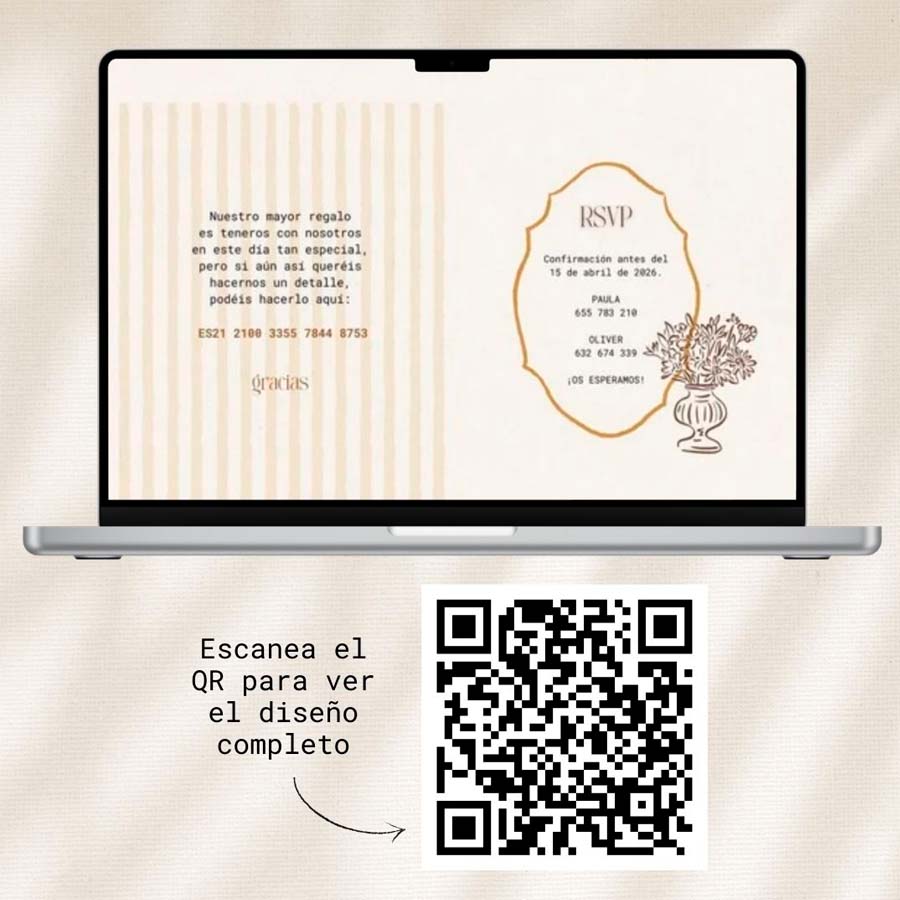 Invitación de boda digital Arcilla - Imagen 7