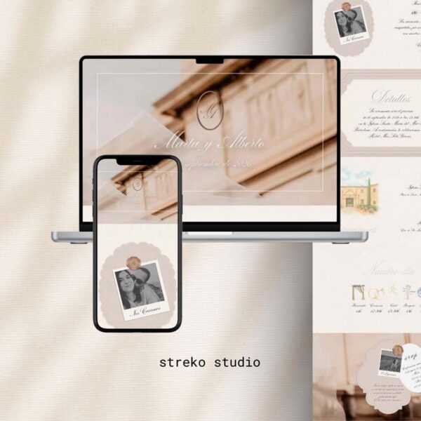 Invitación de boda digital Aurora