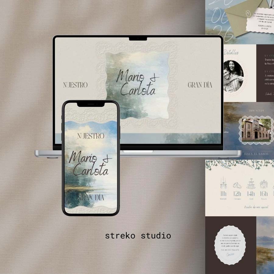 Invitación de boda digital Alondra