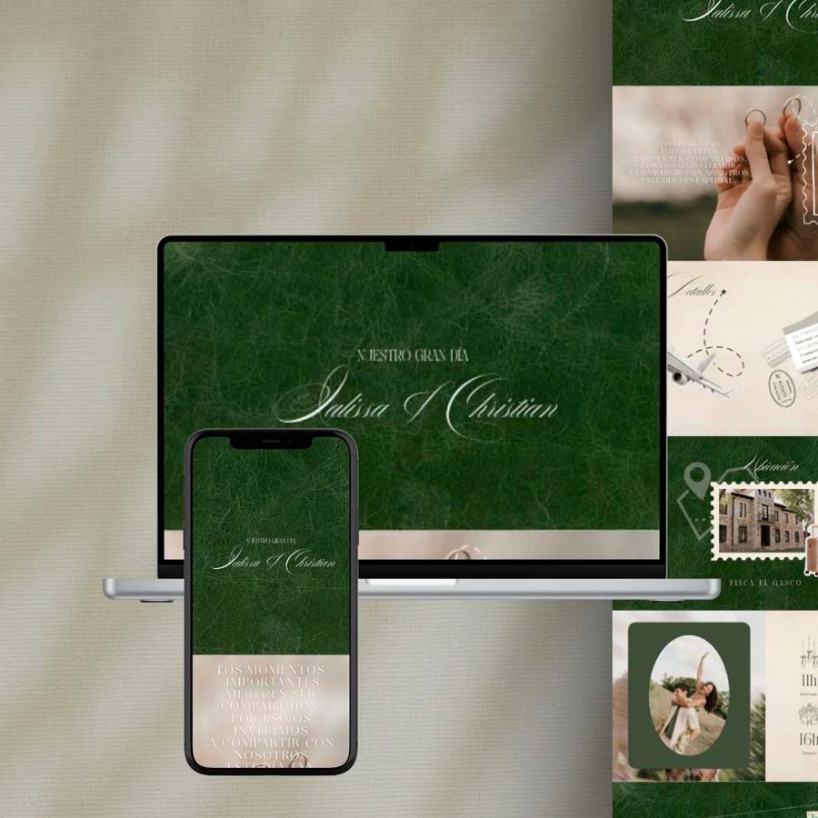 Invitación de boda digital Passport